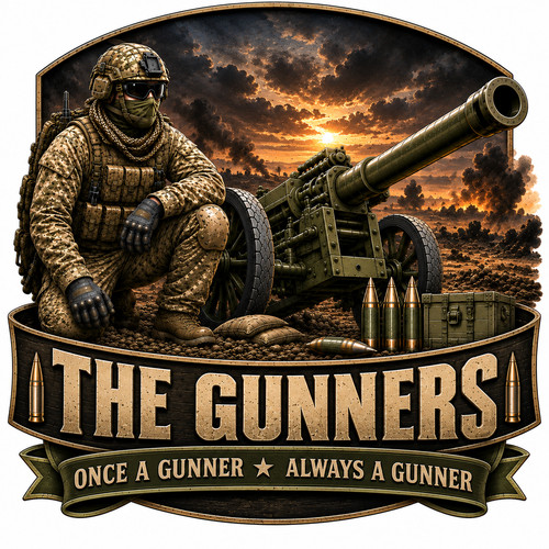 The gunners artillery sticker - the,